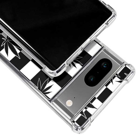 Marijuana Checkered Google Pixel 8a Clear Case